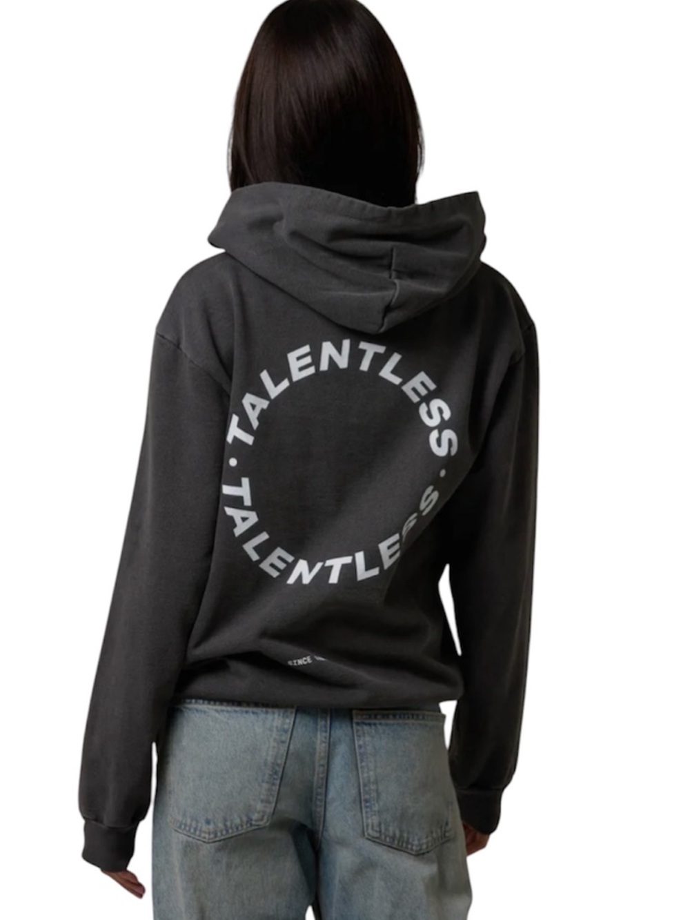 TALENTLESS Circle Logo Gray Sweatshirt Hoodie Size XL